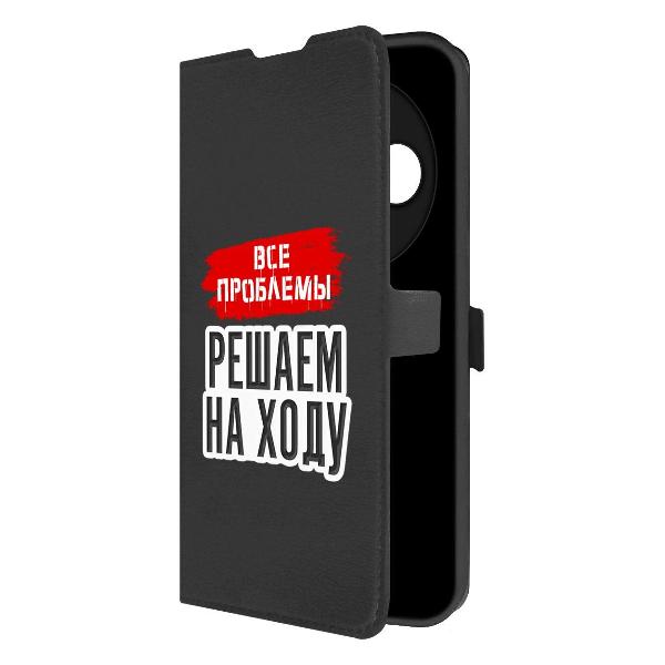 фото Чехол eco book "цветочная акварель" для xiaomi redmi 14c, черный (576745) krutoff