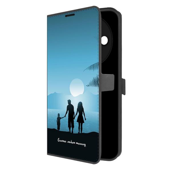 фото Чехол eco book "роза" для xiaomi redmi a3x, черный (566213) krutoff