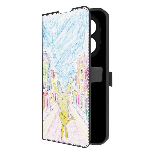 фото Чехол eco book "рик и морти 3d" для xiaomi redmi note 14 pro 4g, черный (612857) krutoff
