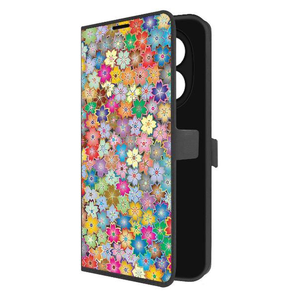 фото Чехол eco book "цветочное сердце" для xiaomi redmi note 14 pro+ 5g, черный (595305) krutoff