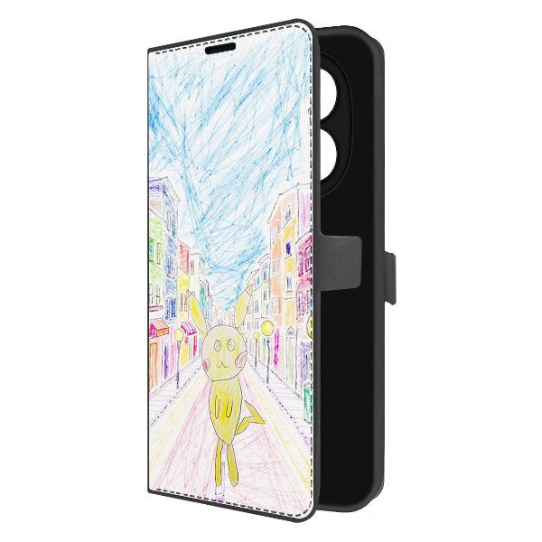 фото Чехол eco book "ночной сторож" для xiaomi redmi note 14 pro+ 5g, черный (606776) krutoff