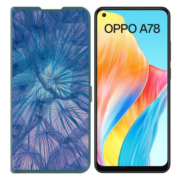 фото Чехол eco book "фантазия" для oppo a78 4g, зелёный опал (490740) krutoff