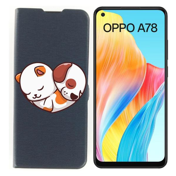 фото Чехол eco book "единое целое" для oppo a78 4g, черный (471424) krutoff