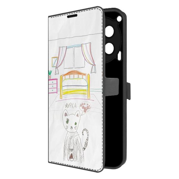 фото Чехол eco book "удильщик" для tecno camon 30, черный (606257) krutoff