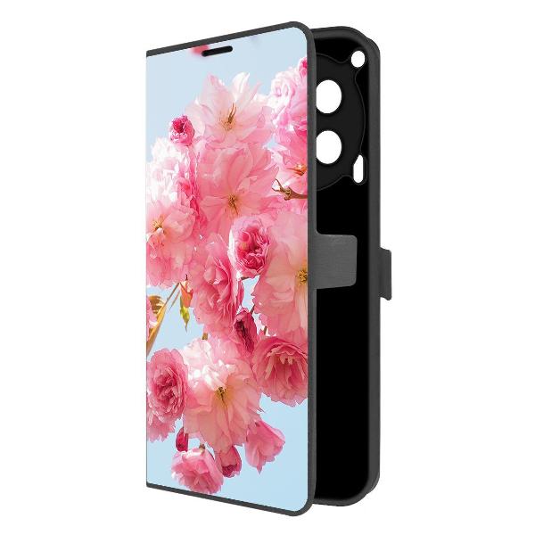 фото Чехол eco book "сердце из тюльпанов" для tecno camon 30, черный (552968) krutoff