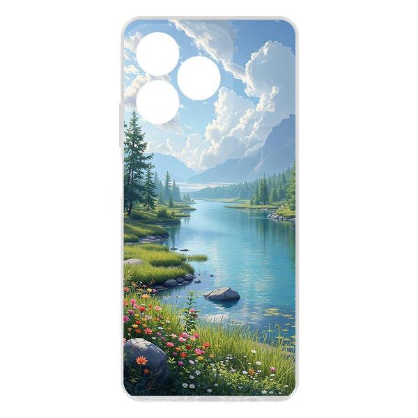 фото Чехол clear case "наши просторы" для realme note 60x (623288) krutoff