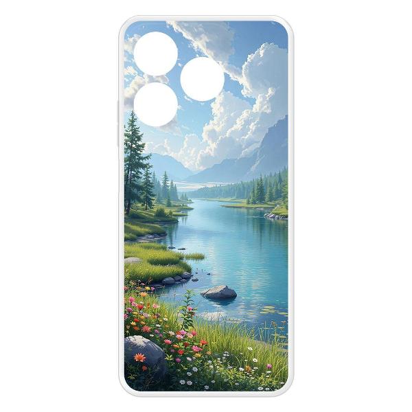 фото Чехол clear case "наши просторы" для realme c67 (623262) krutoff