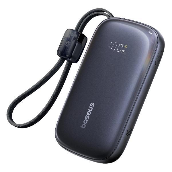 фото Внешний аккумулятор enerfill fc21 qpow 3 ultra 10000mah 45w natural titanium (e0027q01) baseus