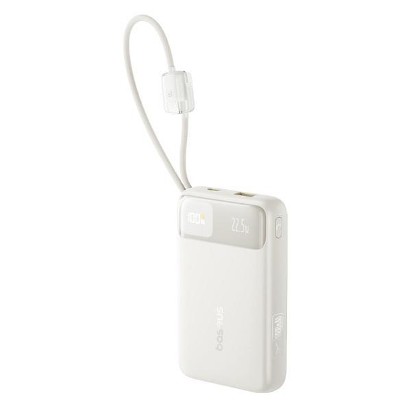 фото Внешний аккумулятор enerfill fc11 digital display power bank with dual built-in cables 20000mah 22.5w galaxy blue (e0027s06) baseus