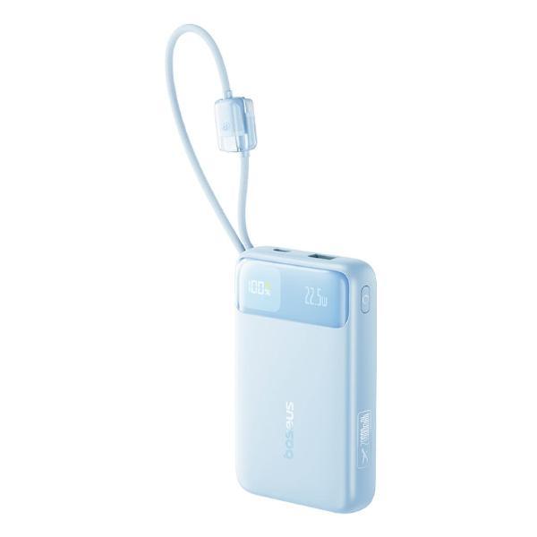 фото Внешний аккумулятор enerfill fc11 digital display power bank with dual built-in cables 20000mah 22.5w baby pink (e0027s07) baseus