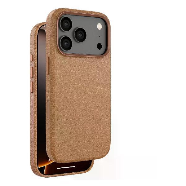 фото Чехол eco leather magsafe для apple iphone 17 pro max, коричневый (84299) deppa