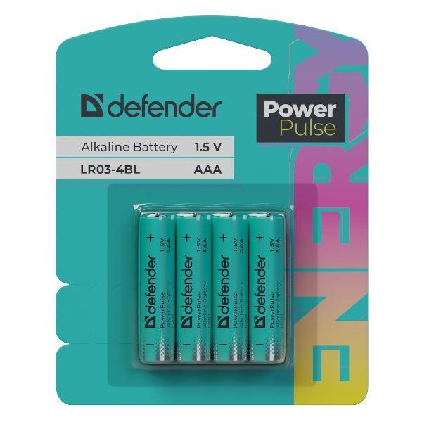 фото Батарейки powerpulse lr6-4bl, аа, 4 шт (56033) defender