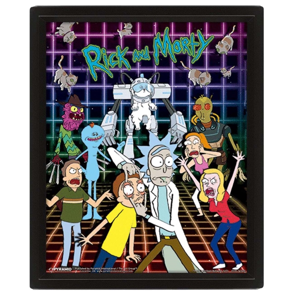 фото Постер 3d rick and morty: characters grid (eppl71249) pyramid
