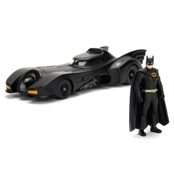 фото Набор hollywood riders: dc: 1989 batmobile with batman (98260) jada