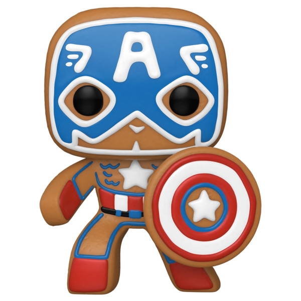 фото Фигурка pop! bobble marvel holiday: gingerbread: captain america (50657) funko