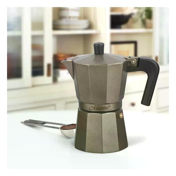фото Кофеварка гейзерная гейзерная кофеварка "espresso moka" 150мл для плиты maestro