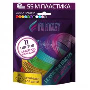 Пластик для 3D ручки FUNTASY PLA 11 цветов х 5 м (PLA-SET-11-5-1)
