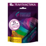Пластик для 3D ручки FUNTASY PLA 15 цветов х 5 м (PLA-SET-15-5-1)