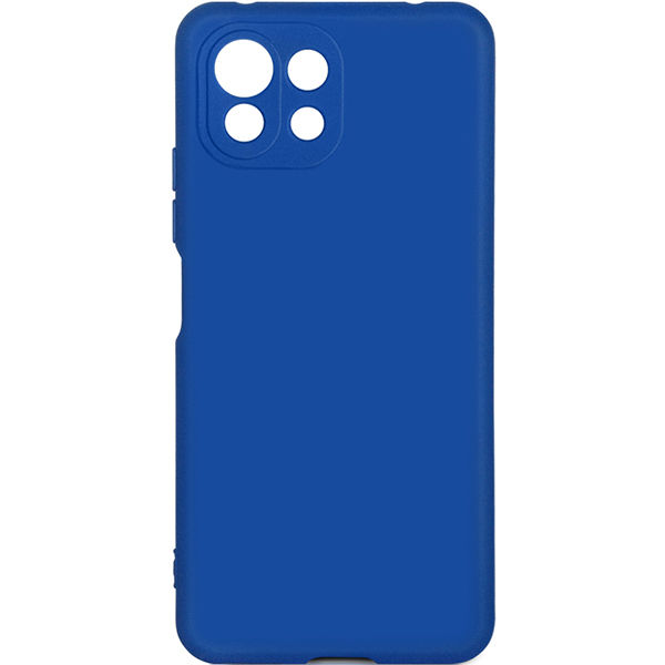 фото Чехол для xiaomi mi 11 lite/11 lite 5g ne, силикон с микрофиброй, черный (xioriginal-21) df