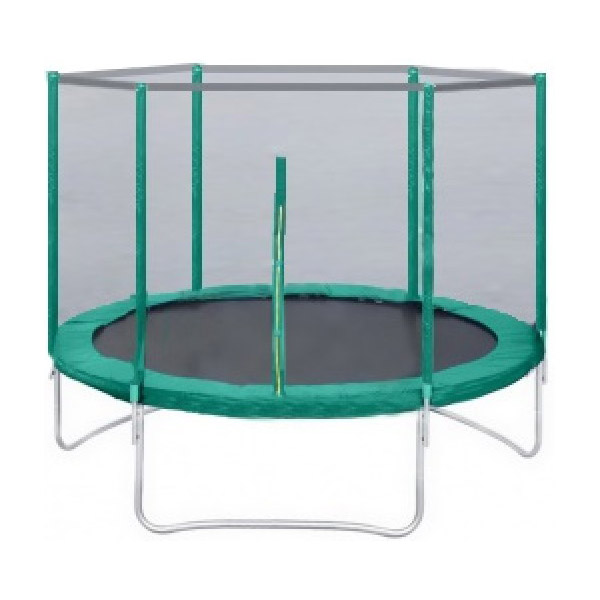 фото Каркасный батут trampoline 8", с защитной сеткой, 2,4 м, зеленый (сг000000385) кмс