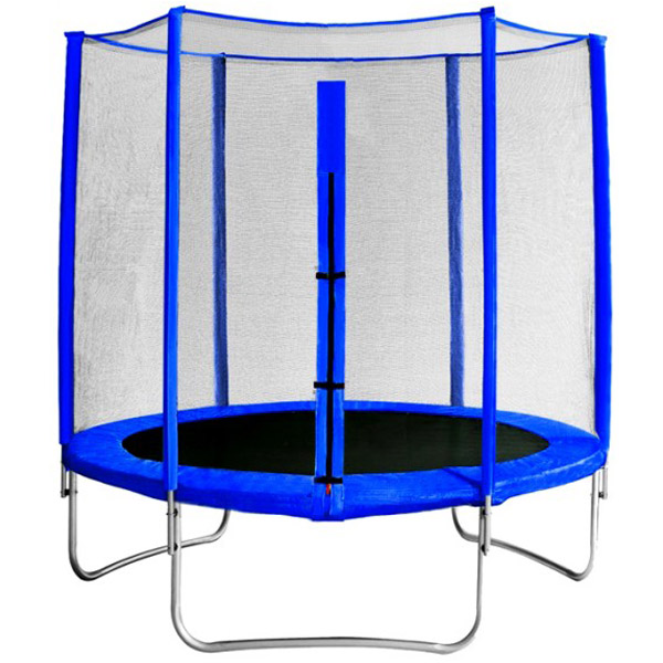 фото Каркасный батут trampoline 8", с защитной сеткой, 2,4 м, синий (сг000005077) кмс