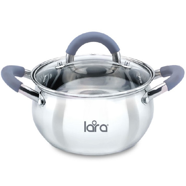 фото Кастрюля с крышкой bell, 22x12,5 см, 4,7 л (lr02-483) lara