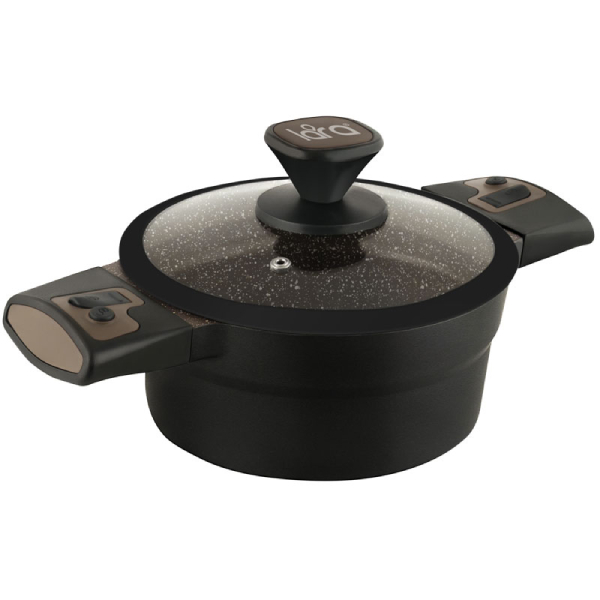 фото Кастрюля с крышкой monaco, 4,5 л, 24х11,5 см (lr02-301 choco) lara