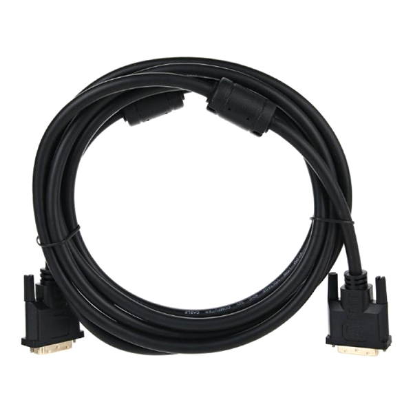 фото Кабель для компьютера dvi-d dual link, 3 м, 2 ферритовых фильтра (vdv6300-3m) vcom