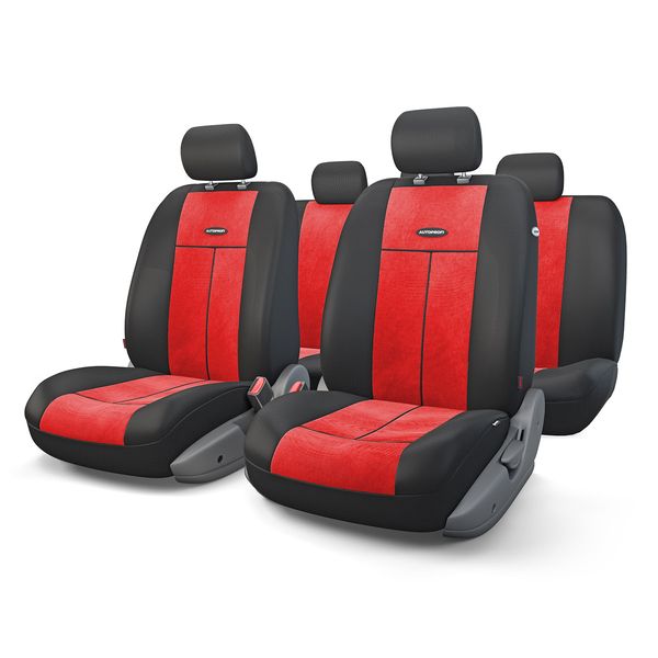 фото Чехлы для автомобильных сидений tt-902v black/red autoprofi