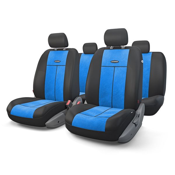 фото Чехлы для автомобильных сидений tt-902v black/blue autoprofi