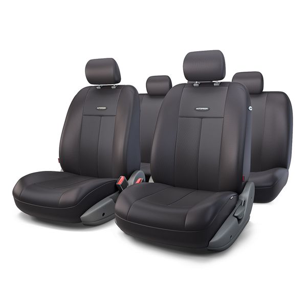 фото Чехлы для автомобильных сидений tt-902p black/black autoprofi