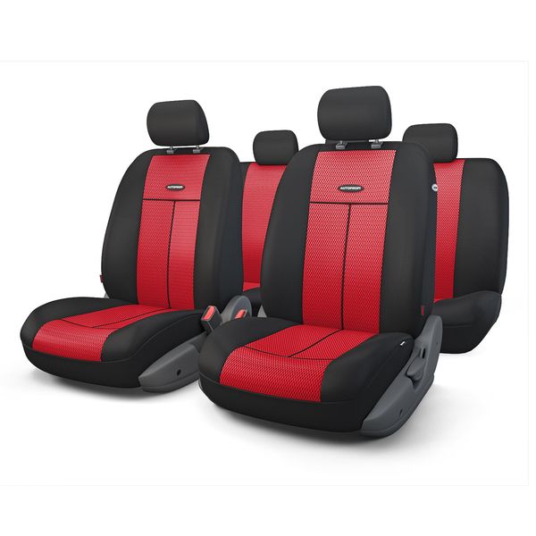 фото Чехлы для автомобильных сидений tt-902m black/red autoprofi