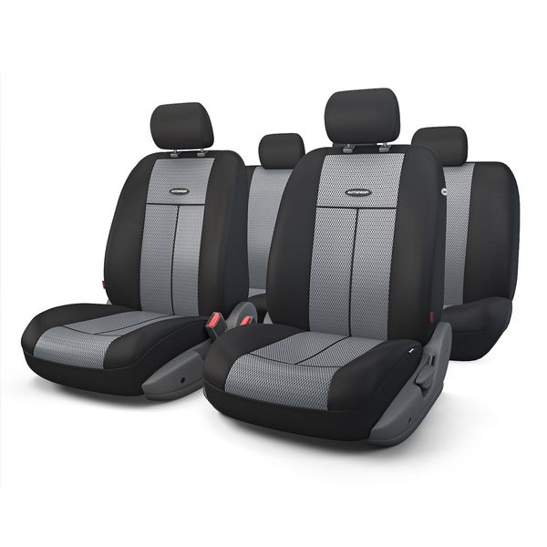 фото Чехлы для автомобильных сидений tt-902m black/dark grey autoprofi