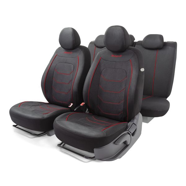 фото Чехлы для автомобильных сидений arw-1102 black/red autoprofi