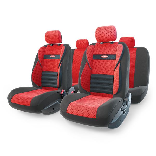 фото Чехлы для автомобильных сидений comfort combo cmb-1105 black/red autoprofi