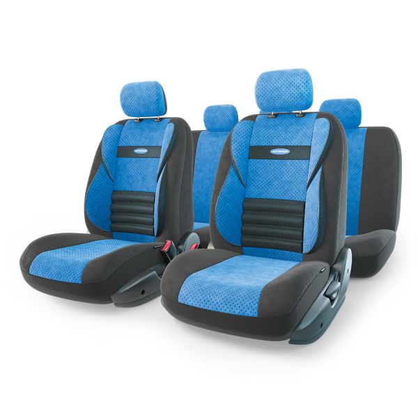 фото Чехлы для автомобильных сидений comfort combo cmb-1105 black/blue autoprofi