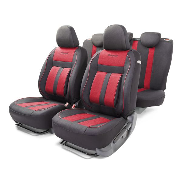 фото Чехлы для автомобильных сидений cushion comfort cus-1505 black/red autoprofi