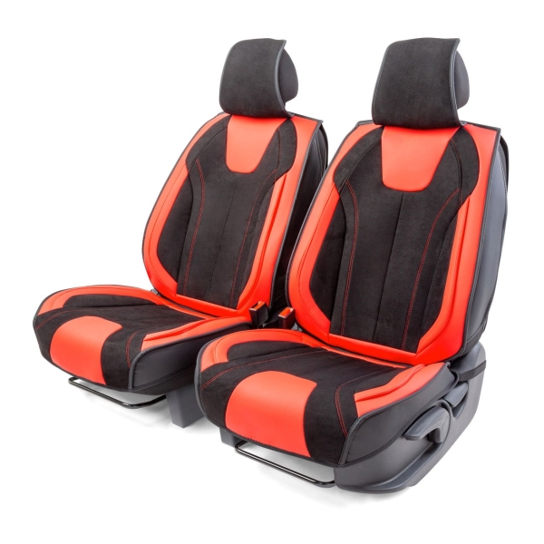 фото Накидки на сиденье 3d передние, экокожа, 2 шт (cus-3034 bk/rd) carperformance