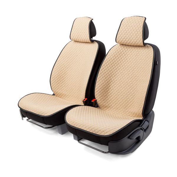 фото Накидки на сиденье передние, лен, 2 шт black/beige (cus-1052 br/be) carperformance