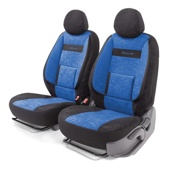 фото Чехол для автомобильного сиденья comfort com-0405 bk/bl, велюр autoprofi