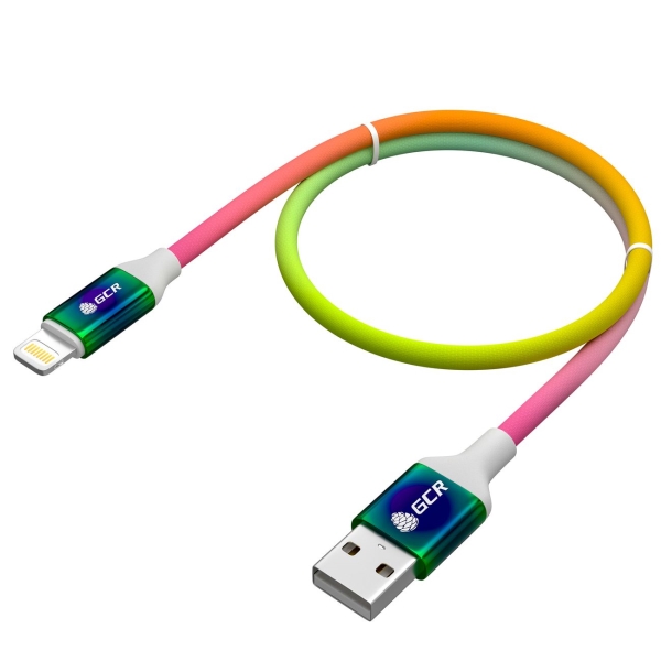 фото Кабель usb-a/lightning mfi, 1,2 м, градиент (53107) gcr