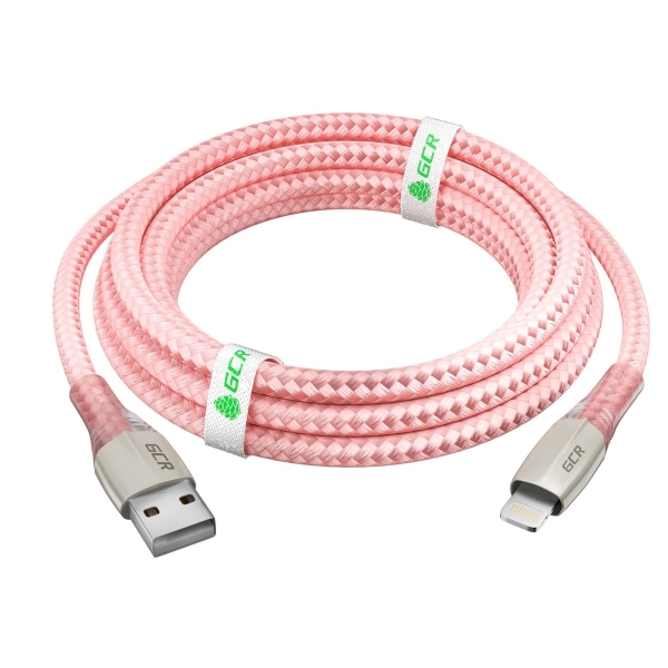 фото Кабель mercedes & led usb-a/lightning 1,2 м pink (52165) gcr