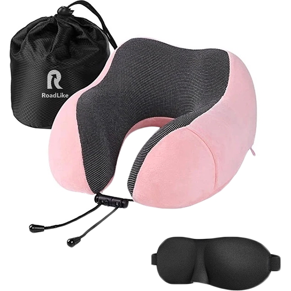 фото Подушка для путешествий travel kit velvet, розовая (292238) roadlike