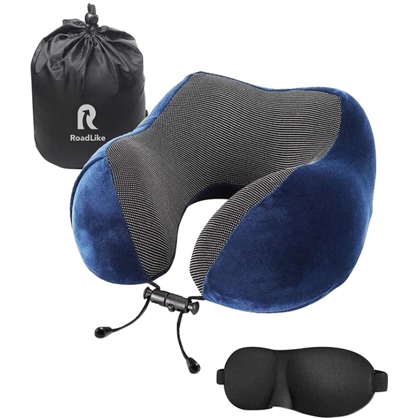 фото Подушка для путешествий travel kit velvet, синяя (345691) roadlike