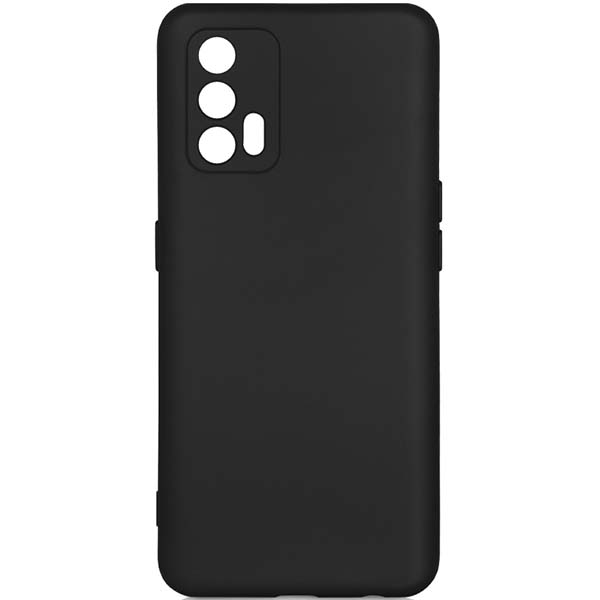 фото Чехол для realme gt (5g), силиконовый с микрофиброй black (rmoriginal-15) df