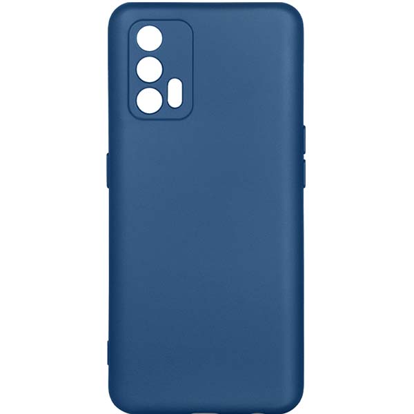 фото Чехол для realme gt (5g), силиконовый с микрофиброй blue (rmoriginal-15) df