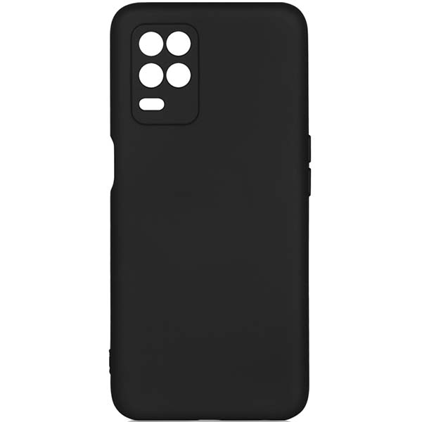 фото Чехол для realme 8/narzo 30, силиконовый с микрофиброй black (rmoriginal-14) df