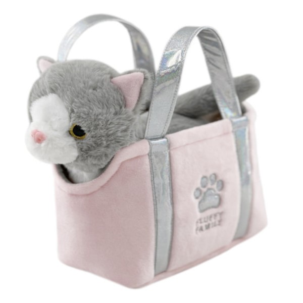фото Мягкая игрушка "котенок пушистик", 19 см, в сумочке (681931) fluffy-family