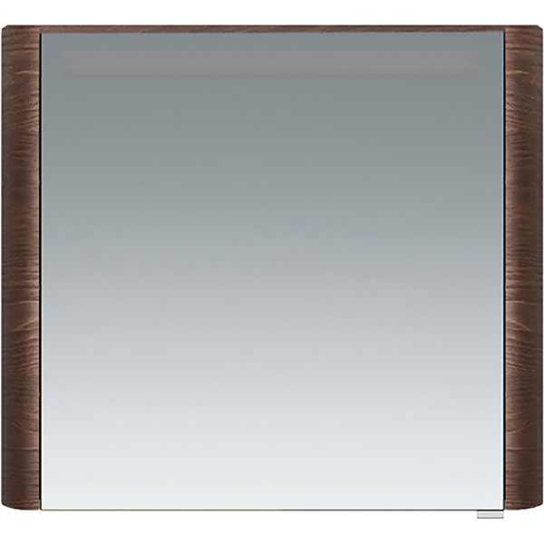 фото Зеркальный шкаф sensation, с подсветкой, левый, 80 см, табачный дуб (m30mcl0801tf) am.pm