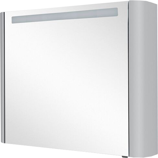 фото Зеркальный шкаф sensation, с подсветкой, правый, 80 см, серый шелк (m30mcr0801fg) am.pm